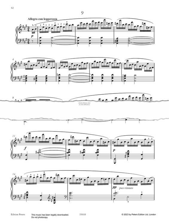 Produktgalerie: Seite 1 von 1 Etude in A major, Adolph von Henselt, Klavier