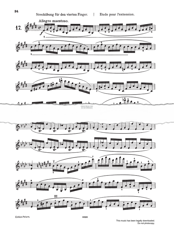 Produktgalerie: Seite 1 von 1 Etude 17 Allegro maestoso (from 'Etudes Brilliantes Op.73'), Charles Dancla, Violine