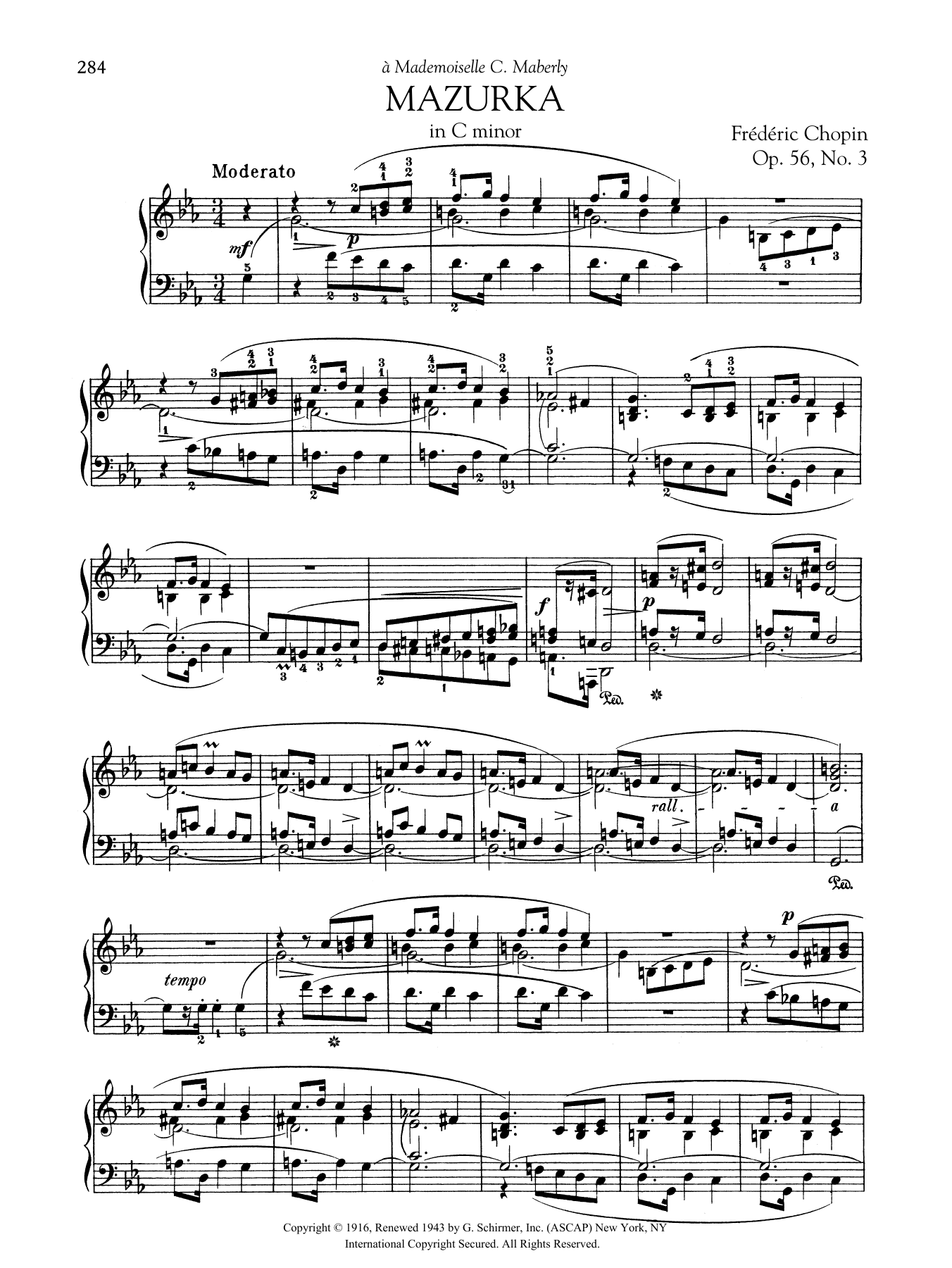 Product gallery: Page 1 of 1 Mazurka in C minor, Op. 56, No. 3, Frédéric Chopin