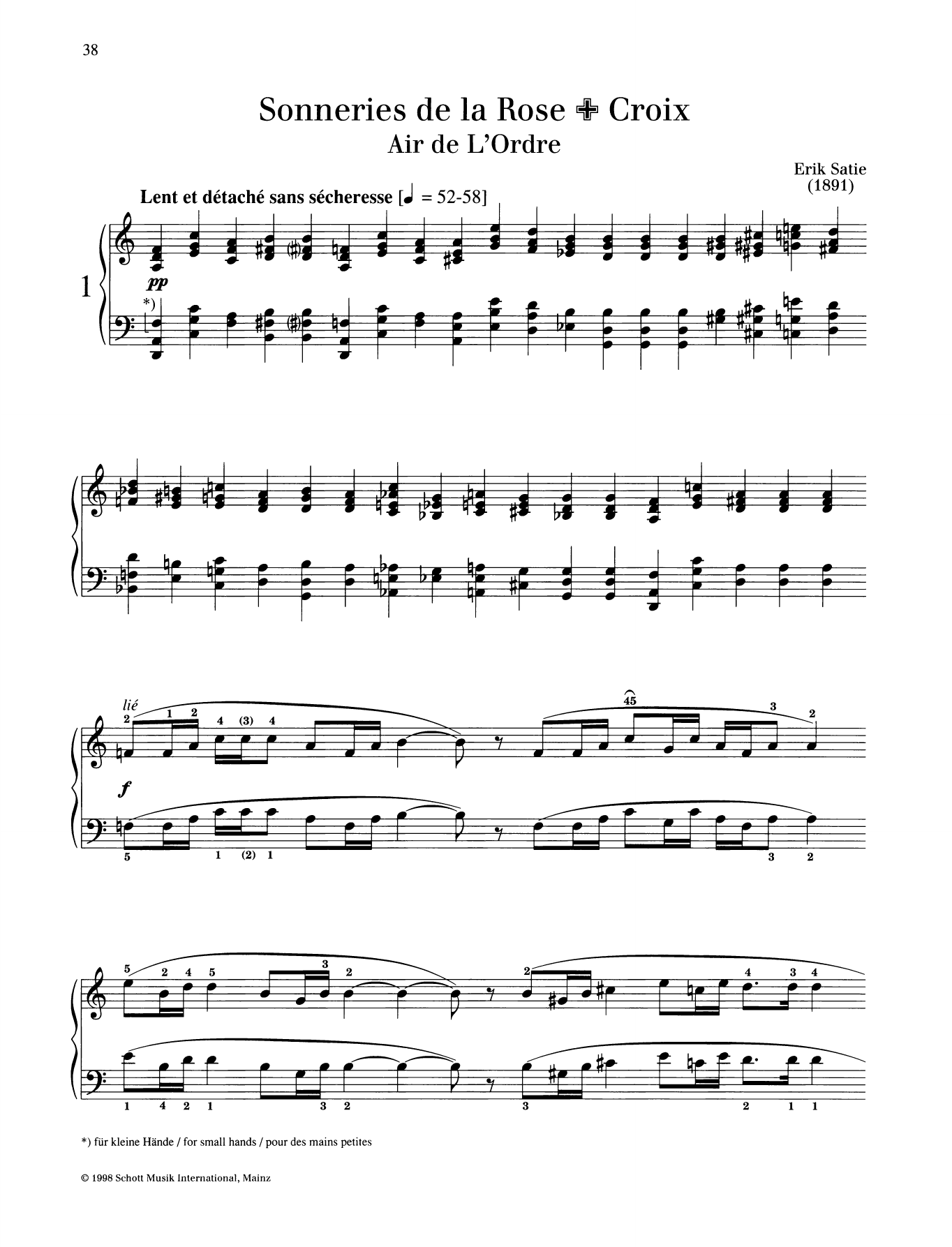 Product gallery: Page 1 of 1 Air de L'Ordre, Erik Satie