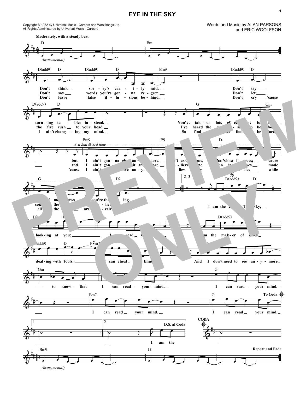 Produktgalerie: Seite 1 von 1 Eye In The Sky, Alan Parsons Project, Melodieinstrument