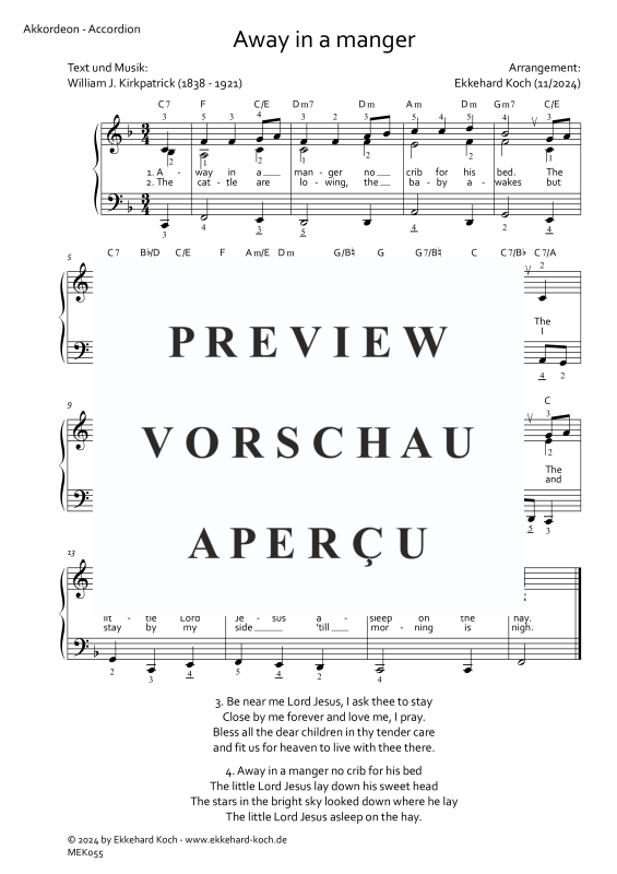 Product picture to: Away in a mangerKirkpatrick, William / Ekkehard Koch