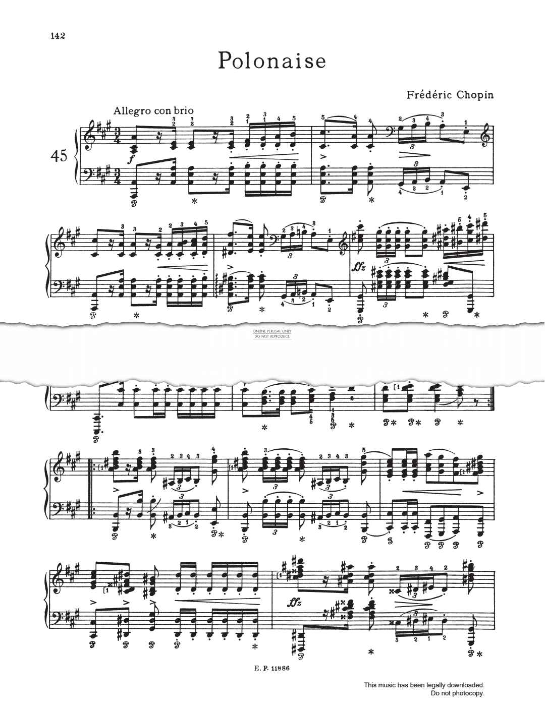 Product picture to: Polonaise in A Major Op.40, No.1