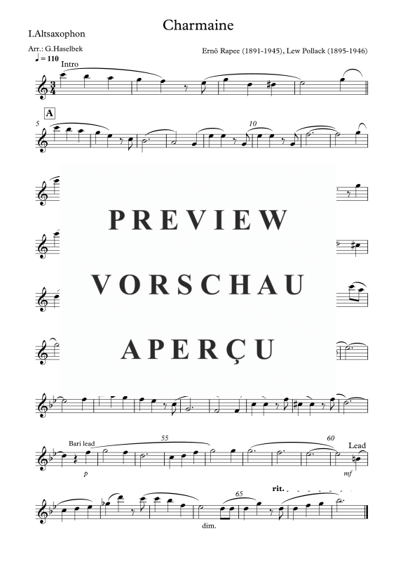 gallery: Charmaine, , Saxophone Quartet S/A A T B