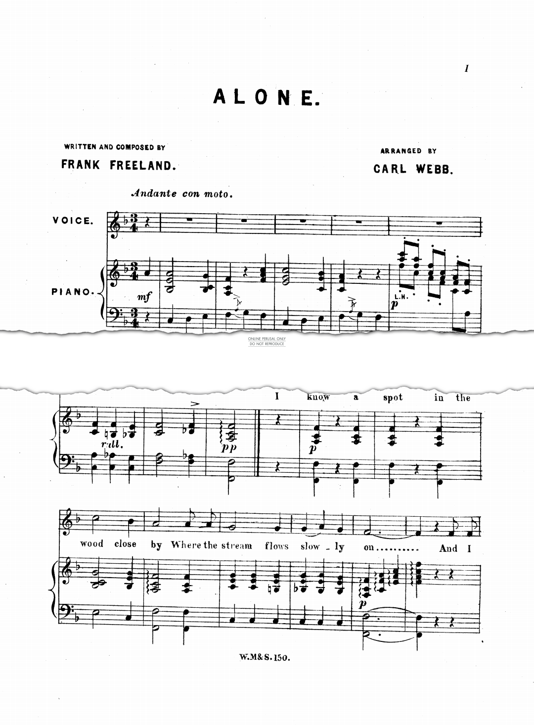 Produktgalerie: Seite 1 von 1 Alone, Frank Freeland, Gesang, Klavier