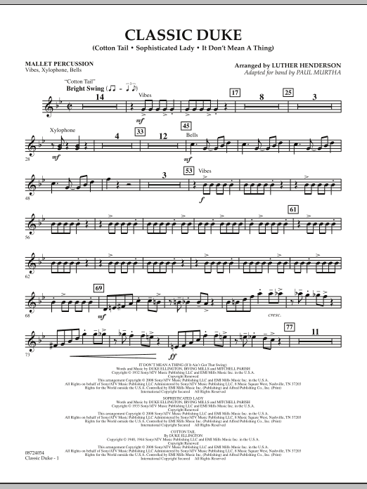 Produktgalerie: Seite 1 von 1 Classic Duke - Mallet Percussion, Paul Murtha, Ensemble