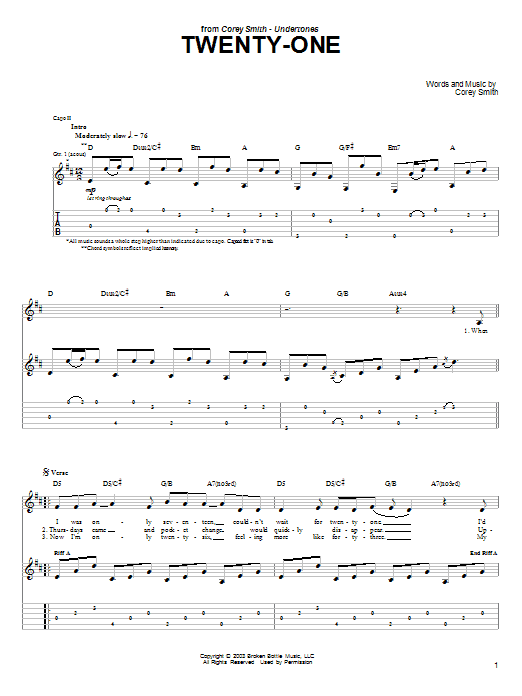 Product gallery: Page 1 of 1 Twenty-One, Corey Smith