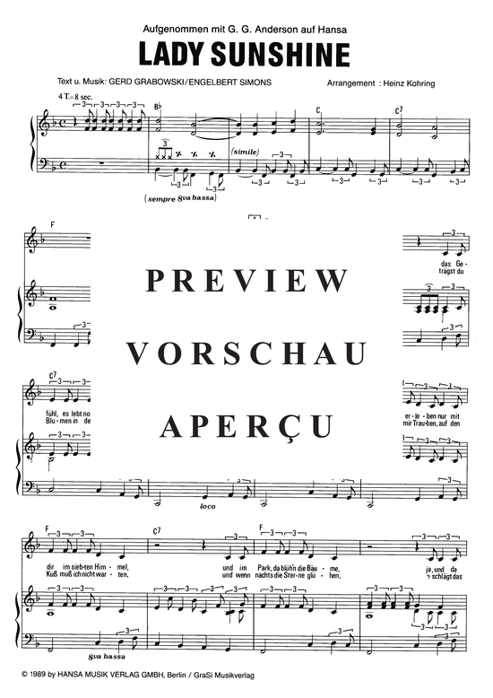 Produktgalerie: Seite 4 von 4 Lady Sunshine, Anderson, 	G.G., Klavier und Gesang