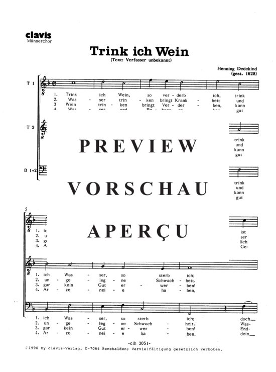 Product gallery: Page 2 of 3 Trink ich Wein , , (male choir)