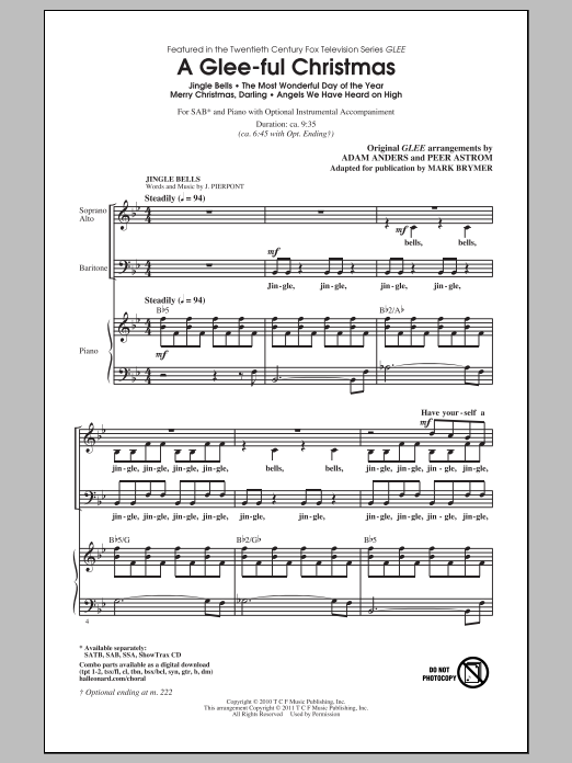 Product picture to: A Glee-ful Christmas (Choral Medley)(arr. Mark Brymer)