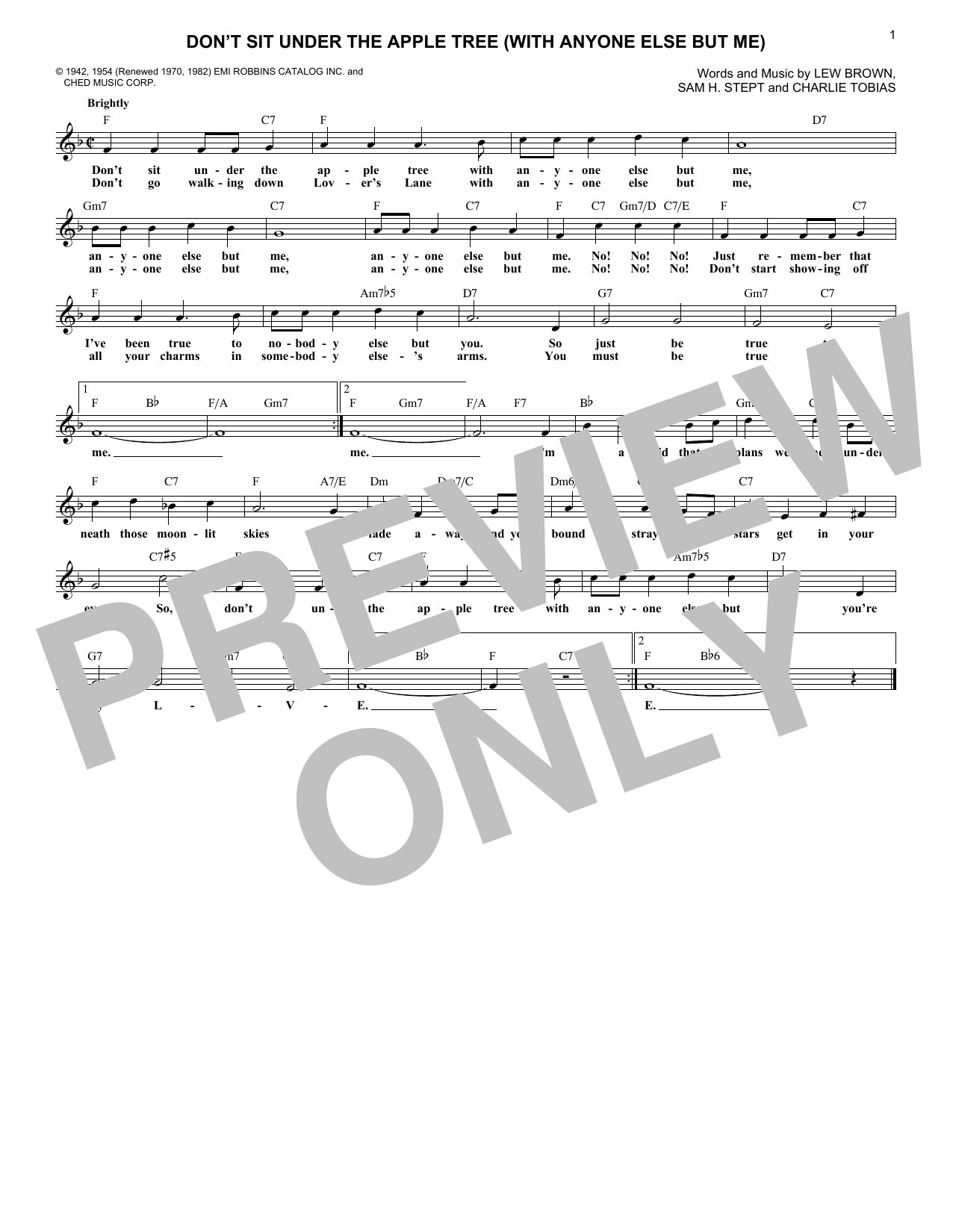 Product gallery: Page 1 of 1 Don't Sit Under The Apple Tree (With Anyone Else But Me), Charlie Tobias