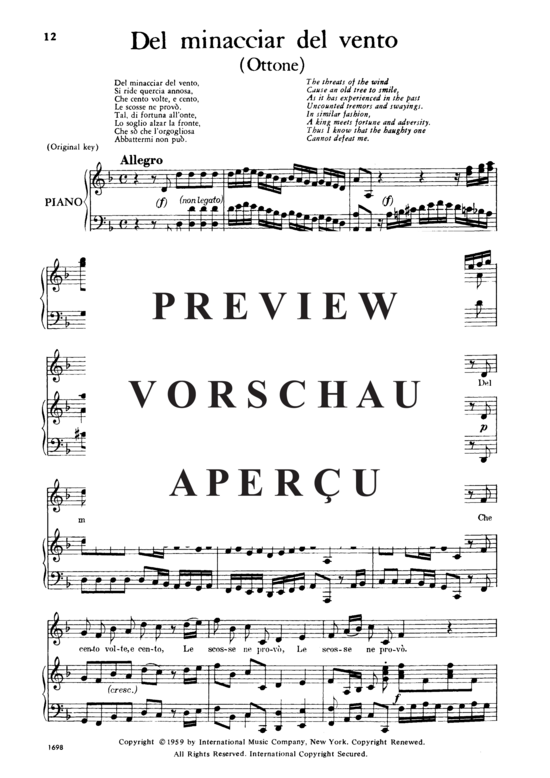 Product gallery: Page 2 of 5 Del minacciar del vento, , Alto Solo and Piano