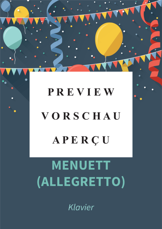 gallery: Gratulations-Menuett (Allegretto) , ,  (Klavier Solo)