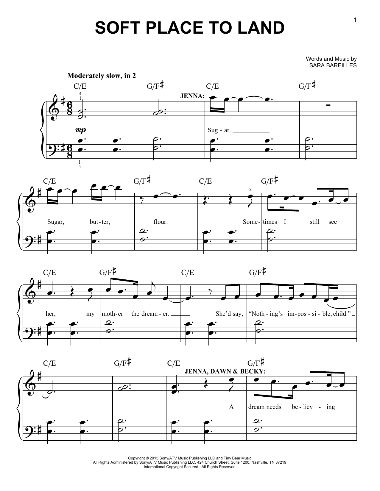 Produktbild zu: Soft Place To Land (from Waitress The Musical)