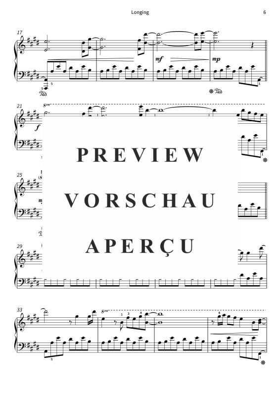 Produktgalerie: Seite 8 von 11 Longing, , Klavier Solo