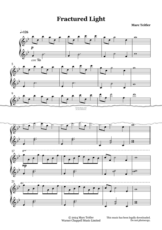 Produktgalerie: Seite 1 von 1 Fractured Light, Marc Teitler, Klavier