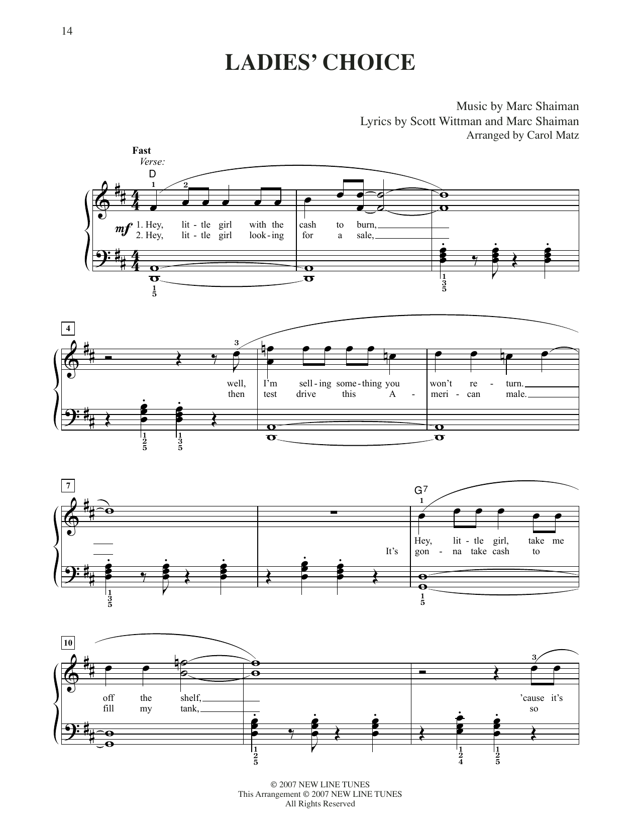 Product picture to: Ladies Choice (from Hairspray) (arr. Carol Matz)