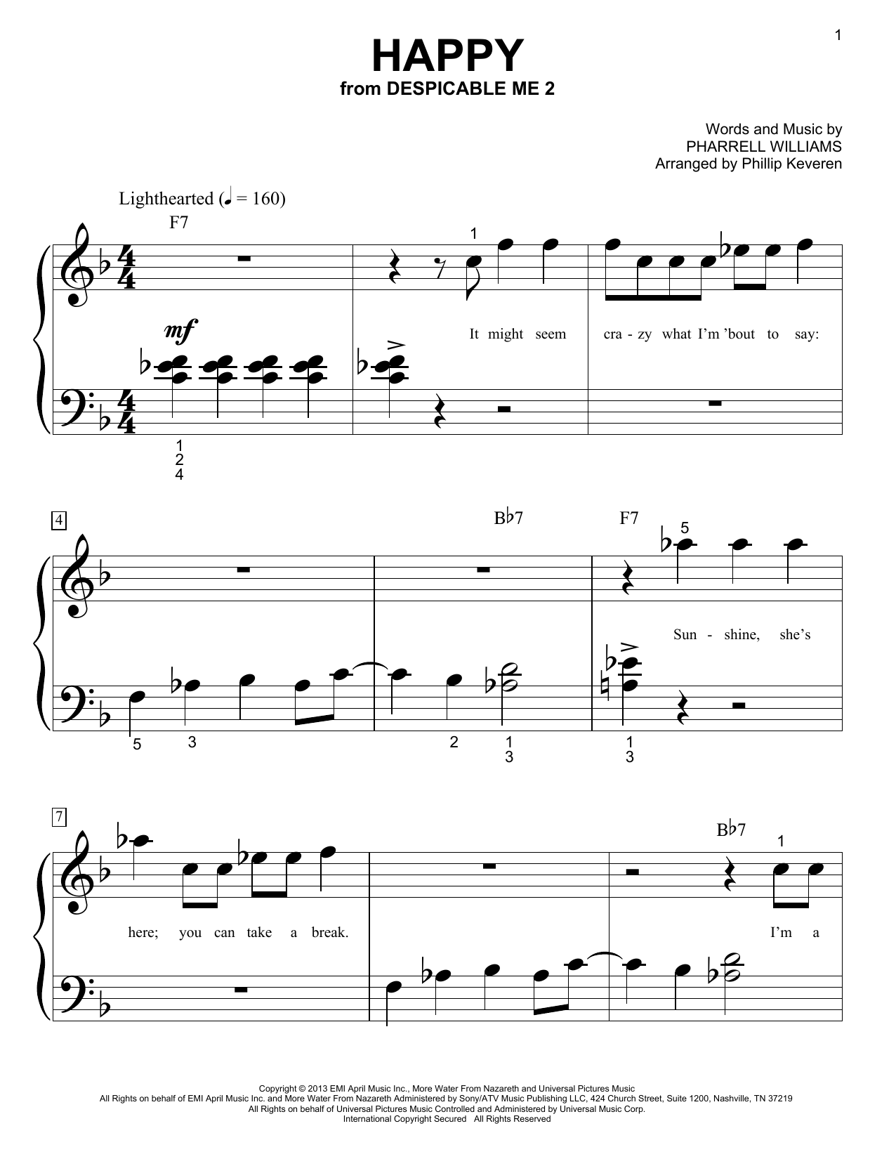 Product picture to: Happy (arr. Phillip Keveren)