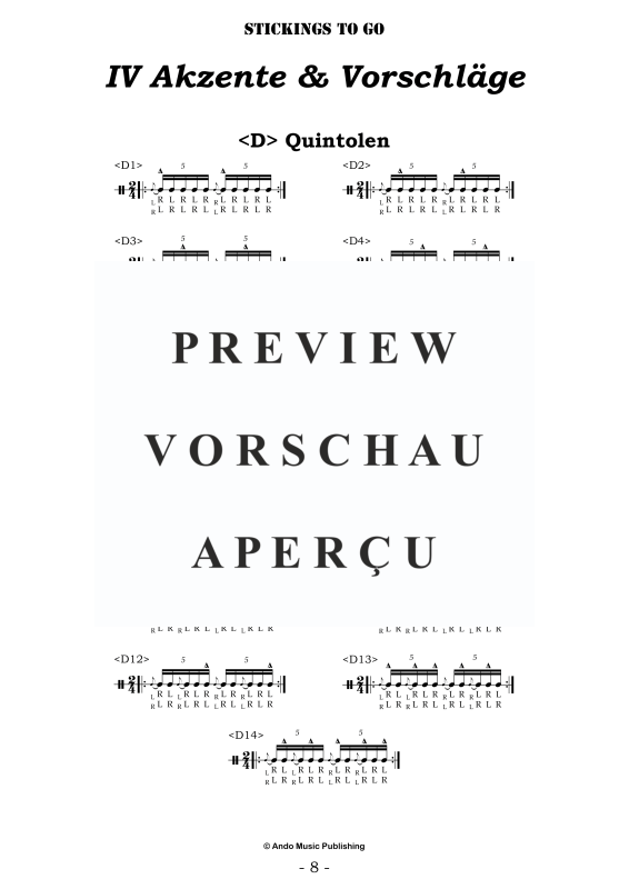 gallery: Stickings to go - Aufwärmübungen für Schlagzeuger, , Drums