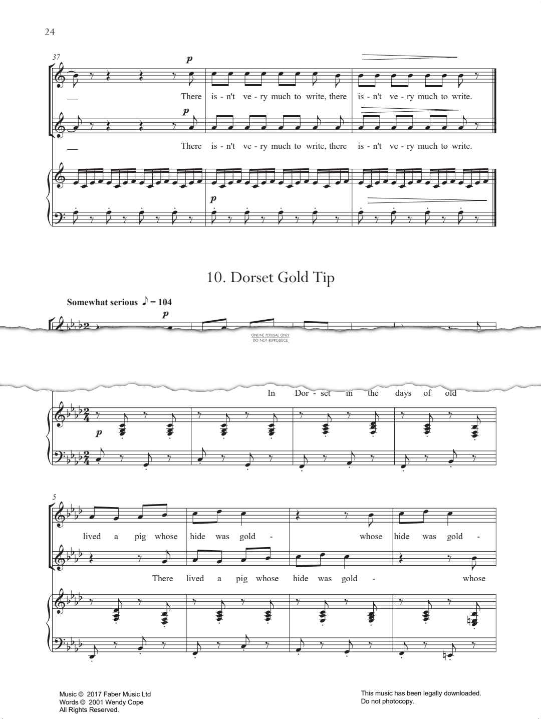 Product picture to: Dorset Gold Tip (from 'Ten Pig Songs')