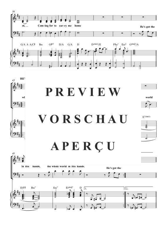 Produktgalerie: Seite 10 von 11 Gospel Medley (Gospeltrain, He´s Got the Whole World, Joshua Fit the Battle, Rock My Soul, Amen), , Gemischter Chor SAB und Klavier