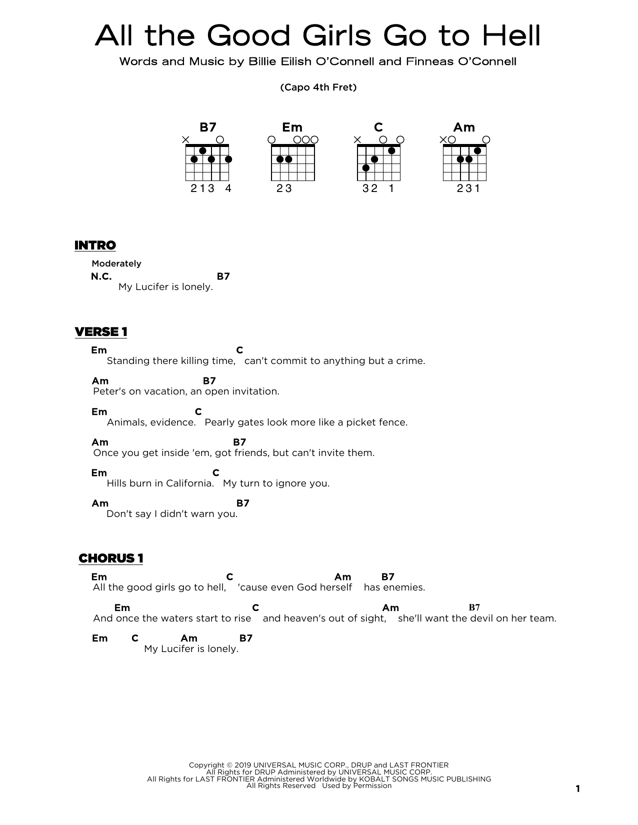 Product picture to:  all the good girls go to hell - Billie Eilish