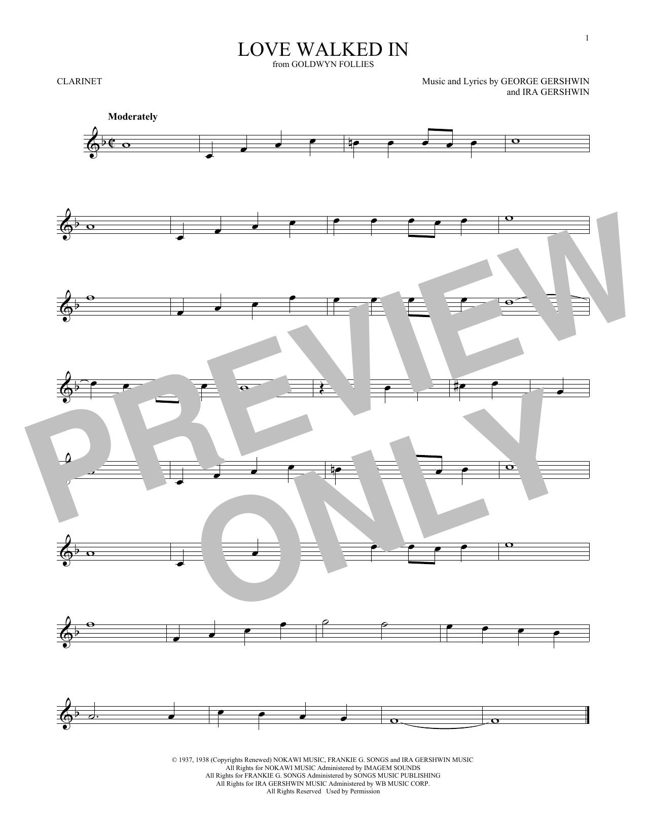 Product gallery: Page 1 of 1 Love Walked In, George Gershwin