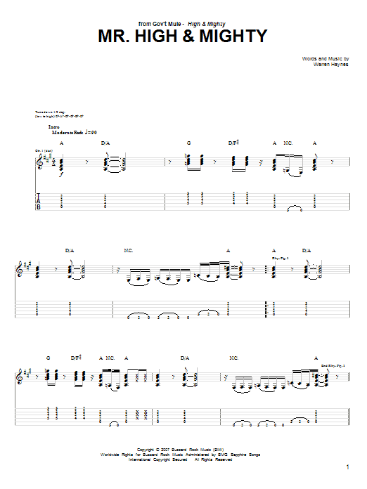 Product gallery: Page 1 of 1 Mr. High & Mighty, Warren Haynes