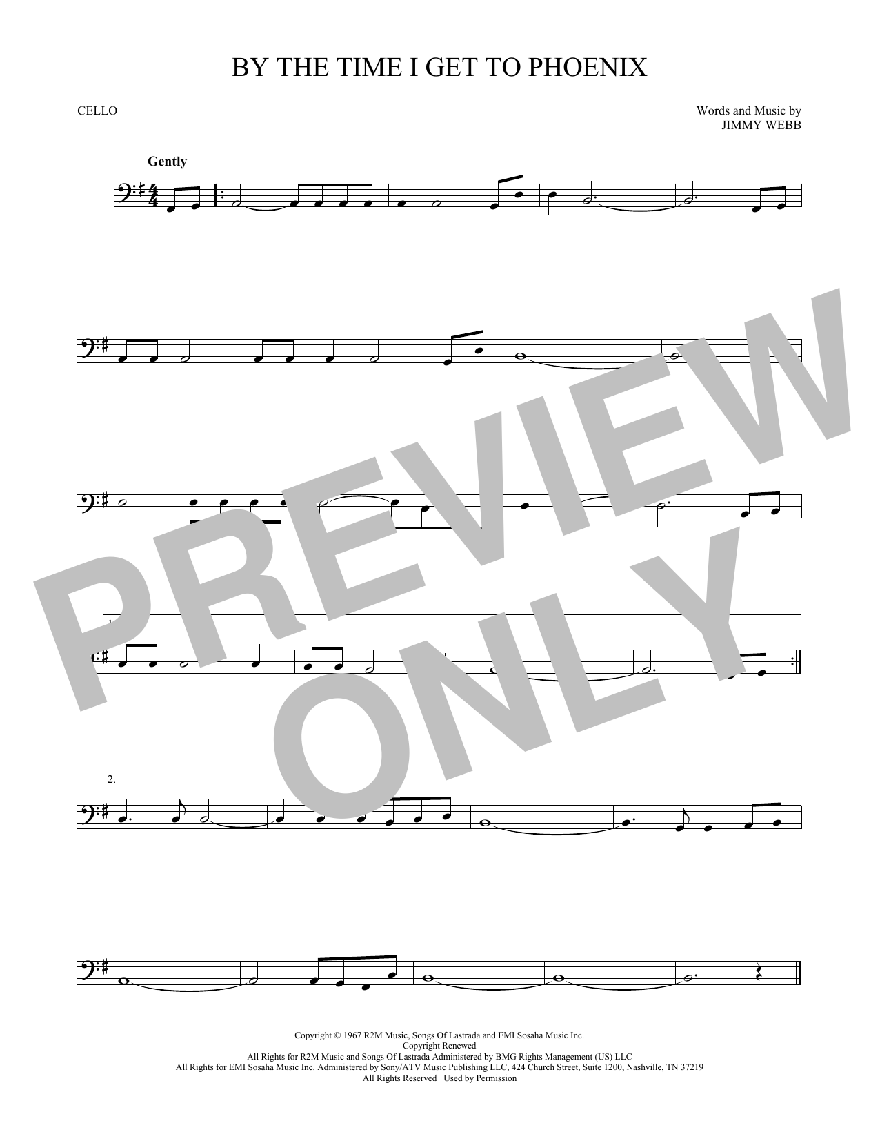 Produktgalerie: Seite 1 von 1 By The Time I Get To Phoenix, Glen Campbell, Violoncello