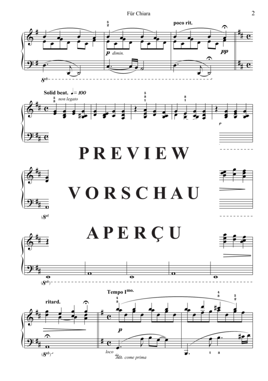 Produktgalerie: Seite 3 von 4 Für Chiara , , Klavier Solo