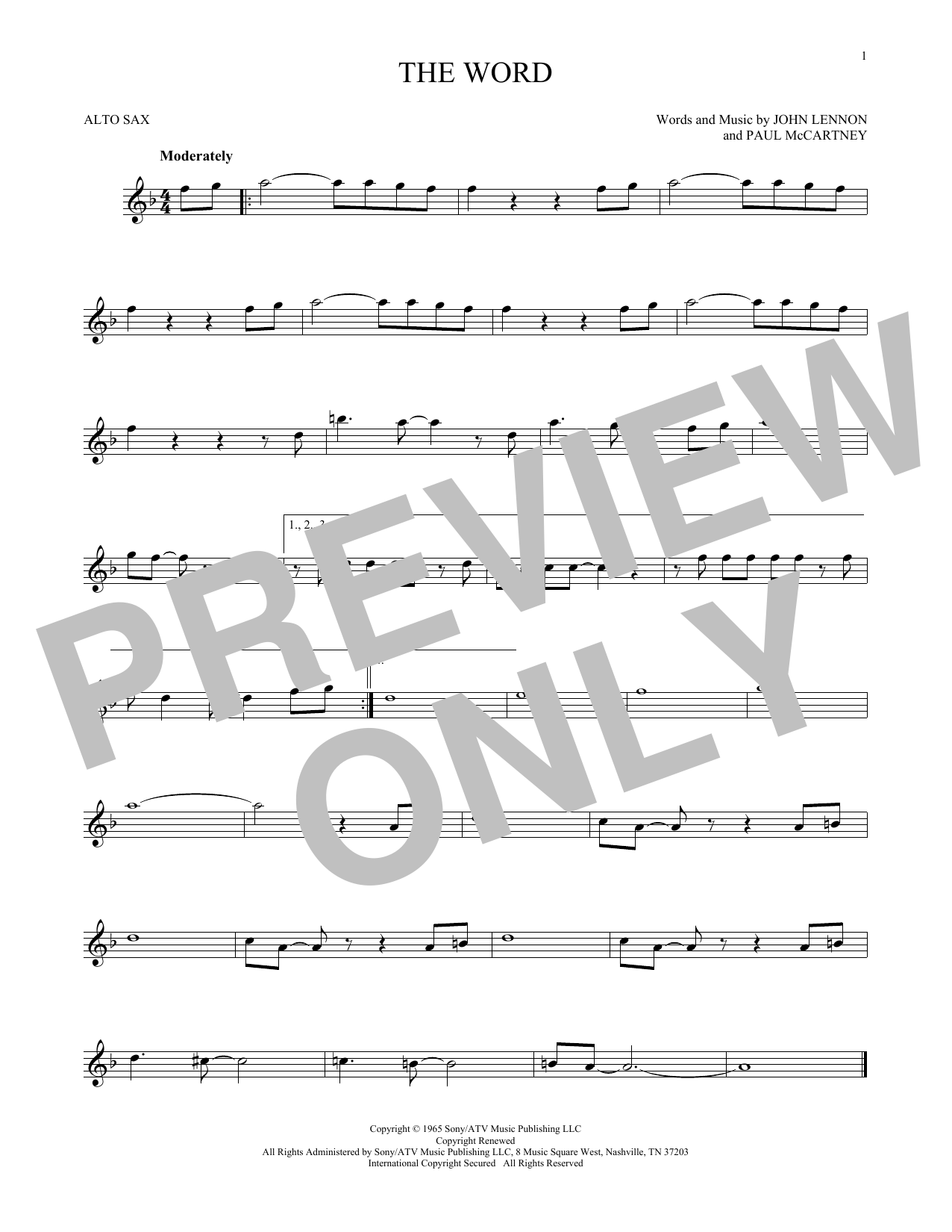 Product gallery: Page 1 of 1 The Word, The Beatles