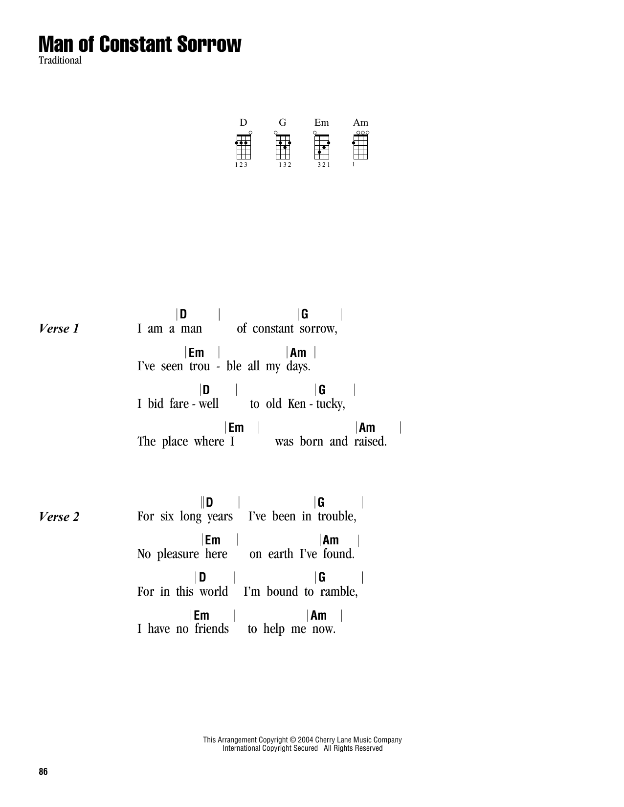 Product gallery: Page 1 of 1 Man Of Constant Sorrow, Traditional