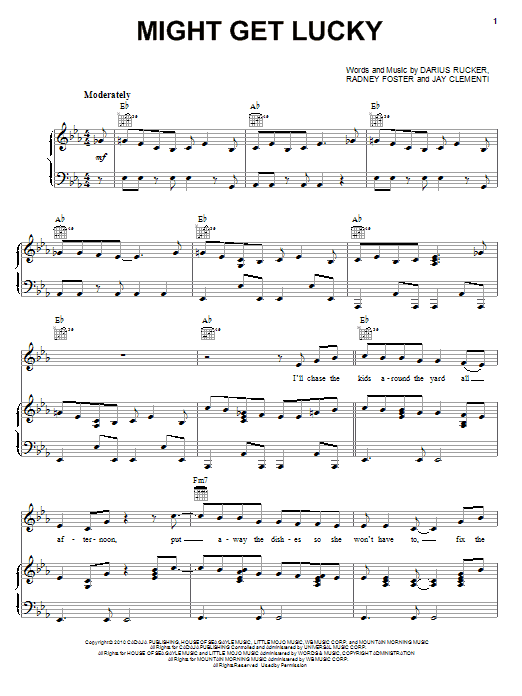 Produktgalerie: Seite 1 von 1 Might Get Lucky, Darius Rucker, Gesang, Gitarre, Klavier
