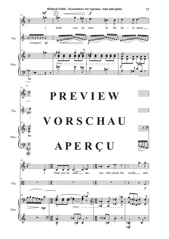 Product gallery: Page 20 of 21 Incantations , , (soprano, viola + piano)