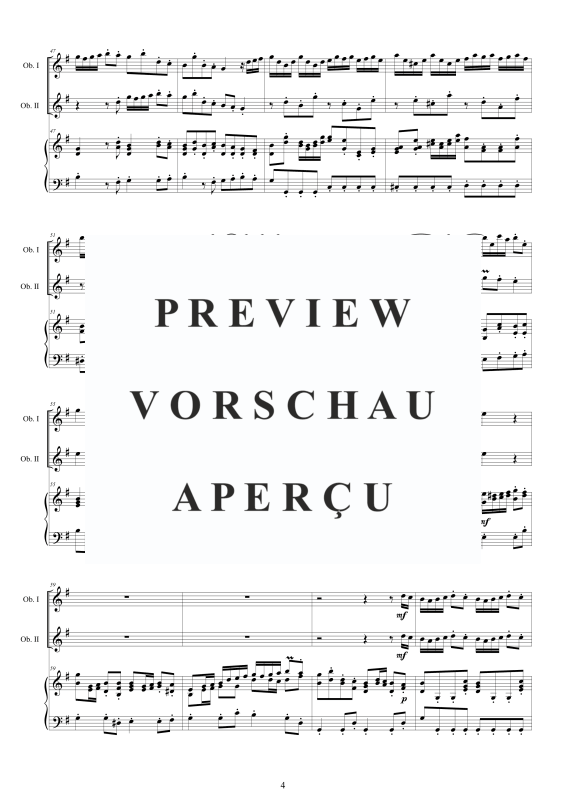Produktgalerie: Seite 5 von 11 Oboe Concerto No.6 in G-Dur Op.9, , 2 Oboen und Cembalo