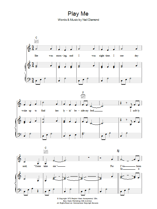 Produktgalerie: Seite 1 von 1 Play Me, Neil Diamond, Gesang, Gitarre, Klavier