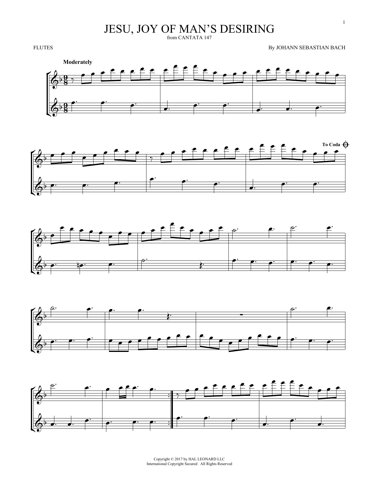 Product gallery: Page 1 of 1 Jesu, Joy Of Man's Desiring, Johann Sebastian Bach