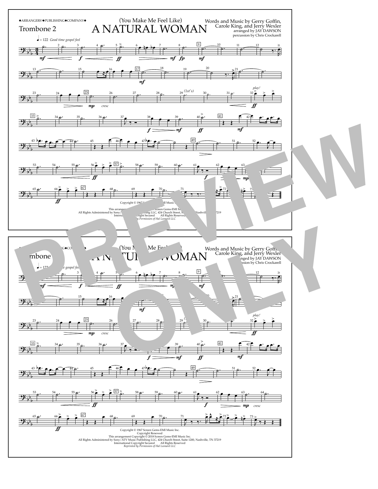 Product picture to: (You Make Me Feel Like) A Natural Woman (arr. Jay Dawson) - Trombone 2