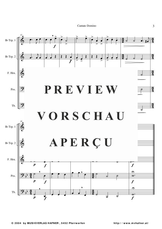 Produktgalerie: Seite 7 von 11 Cantate Domino, , (Blechbläser Quintett)