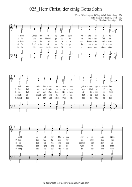Produktbild zu: Herr Christ, der einig Gotts Sohn Chorsatz Alte Meister