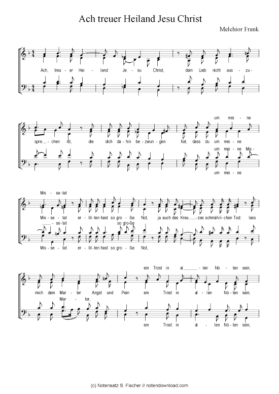 Produktbild zu: Ach treuer Heiland Jesu Christ Melchior Frank