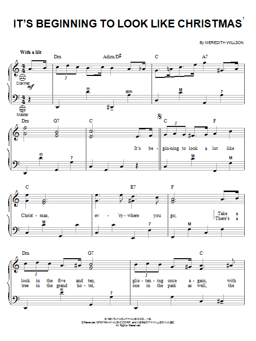 Product gallery: Page 1 of 1 It's Beginning To Look Like Christmas, Meredith Willson