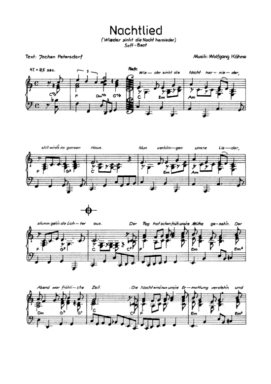 Product picture to: Nachtlied (wieder sinkt die Nacht hernieder) Soft-Beat