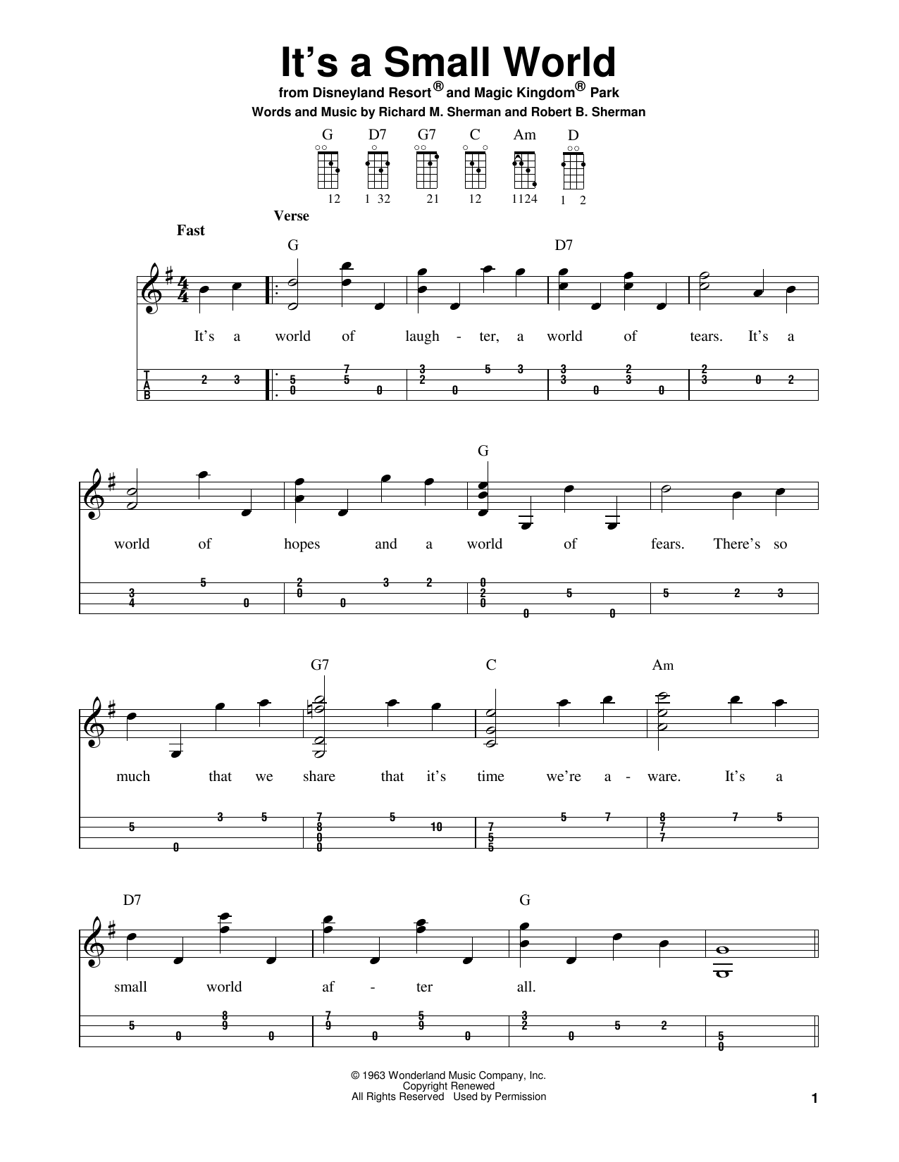 Produktgalerie: Seite 1 von 1 It's A Small World, Sherman Brothers