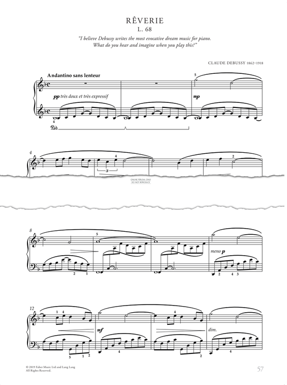 Produktgalerie: Seite 1 von 1 Reverie (L. 68), Claude Debussy, Klavier