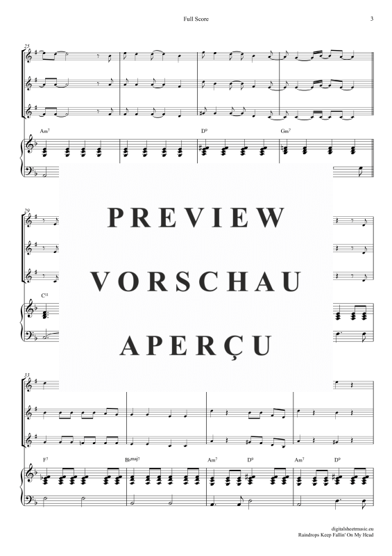 gallery: Raindrops Keep Falling On My Head, Thomas, B. J., (Trompeten Trio + Klavier)