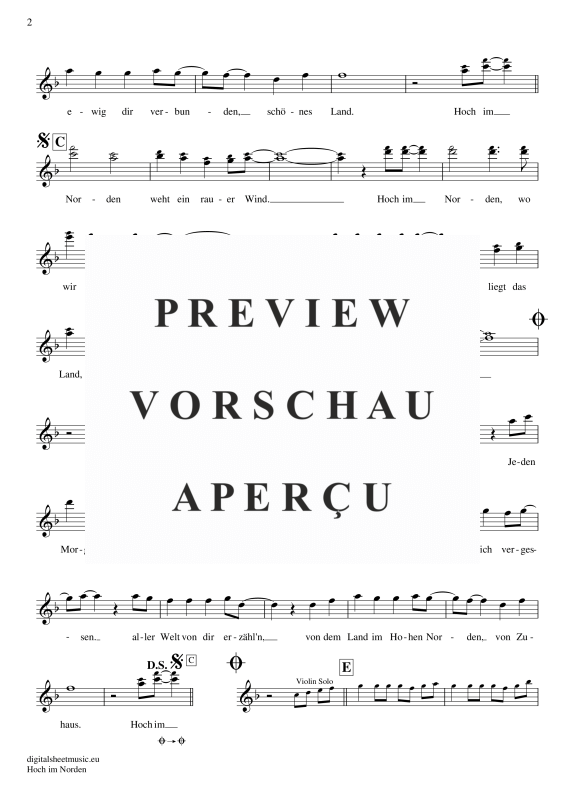 Produktgalerie: Seite 3 von 4 Hoch Im Norden, Santiano, (Oboe)