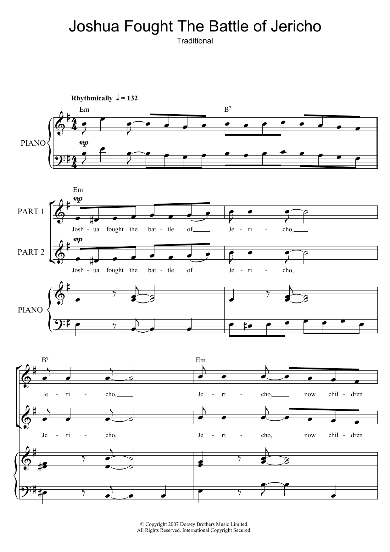 Produktgalerie: Seite 1 von 1 Joshua Fit De Battle Of Jericho (arr. Rick Hein), Traditional, Chor