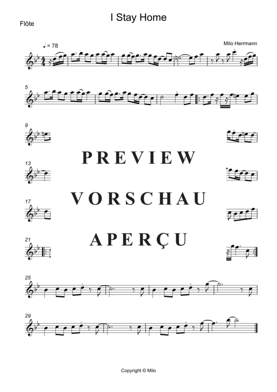 Product gallery: Page 5 of 9 I Stay Home , , (flute + 2nd part in C, piano, bass)