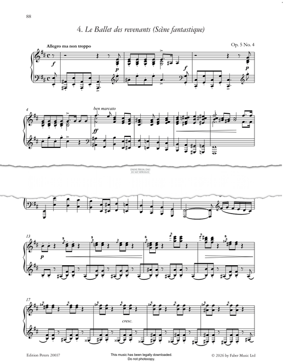 Produktgalerie: Seite 1 von 1 Le Ballet des revenants (Scène fantastique) Op.5, No.4, Clara Schumann, Klavier